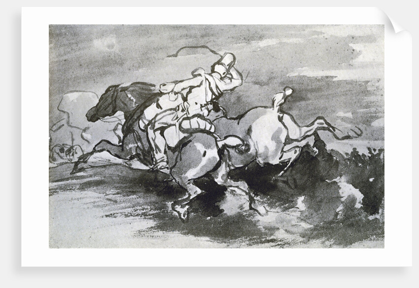 Artilleryman Leading his Horses into the Field by Theodore Gericault
