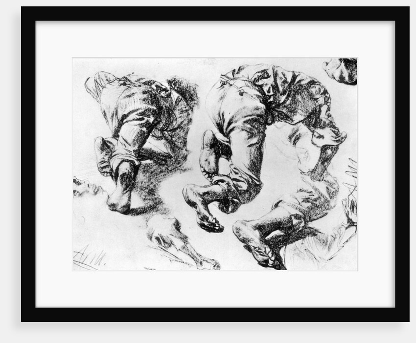 A page of sketches by Adolph Menzel