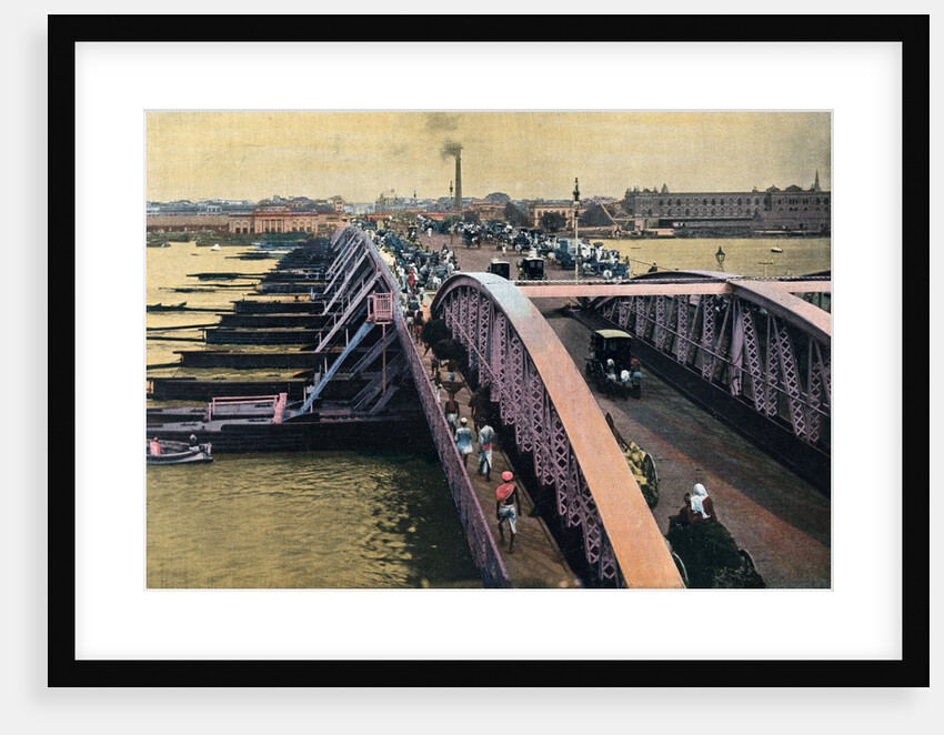 Bridge over the River Hooghly, Calcutta, India by Anonymous
