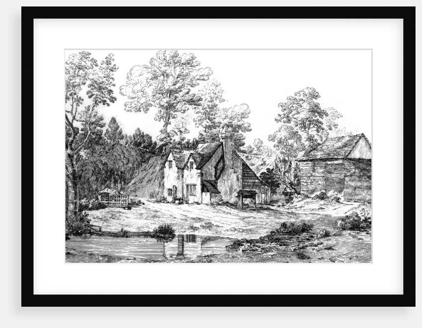 View of the residence of Elwood, friend of John Milton, at Chalfont St Giles, Buckinghamshire by Robert Blemmell Schnebbelie