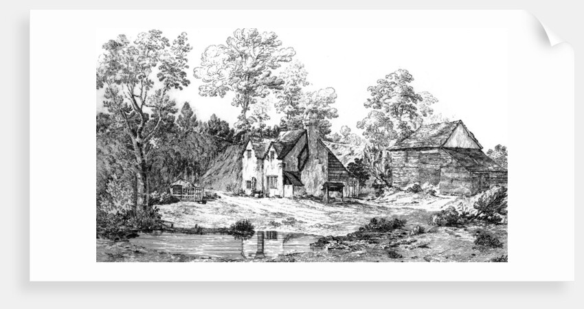 View of the residence of Elwood, friend of John Milton, at Chalfont St Giles, Buckinghamshire by Robert Blemmell Schnebbelie