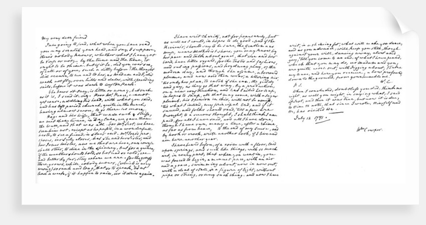 A letter in rhyme from Cowper, the poet, to the Reverend John Newton by William Cowper