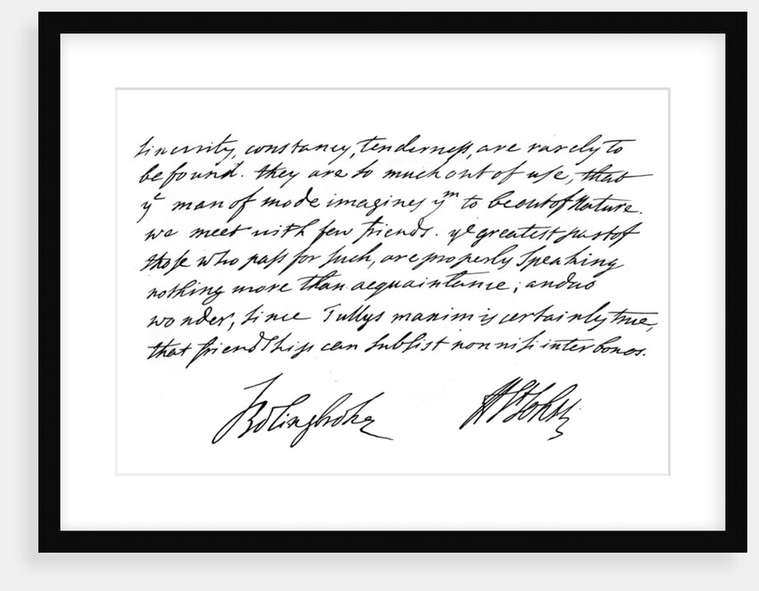 Part of a letter from Henry St John, 1st Viscount Bolingbroke by Henry St John