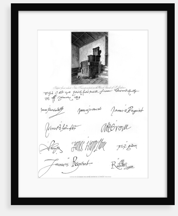 The pulpit of John Knox, and signatures of several eminent personages by C J Smith