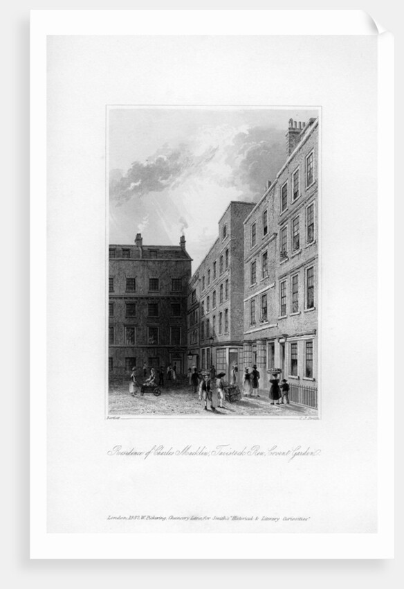 Exterior of the last residence of Charles Macklin, Tavistock Row, Covent Garden by C J Smith