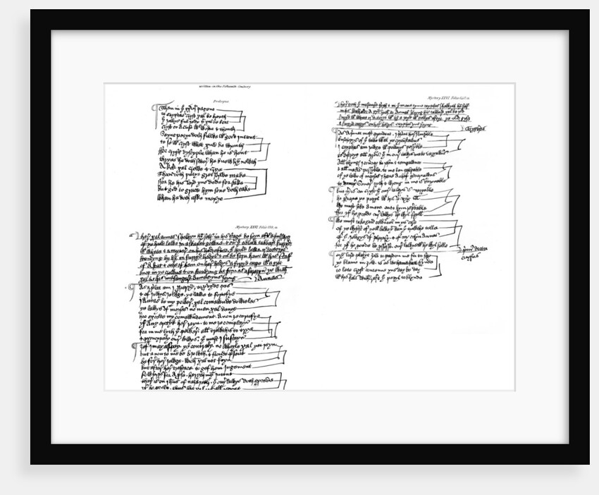 Prologues and text from the manuscript of Corpus Christi plays by Anonymous