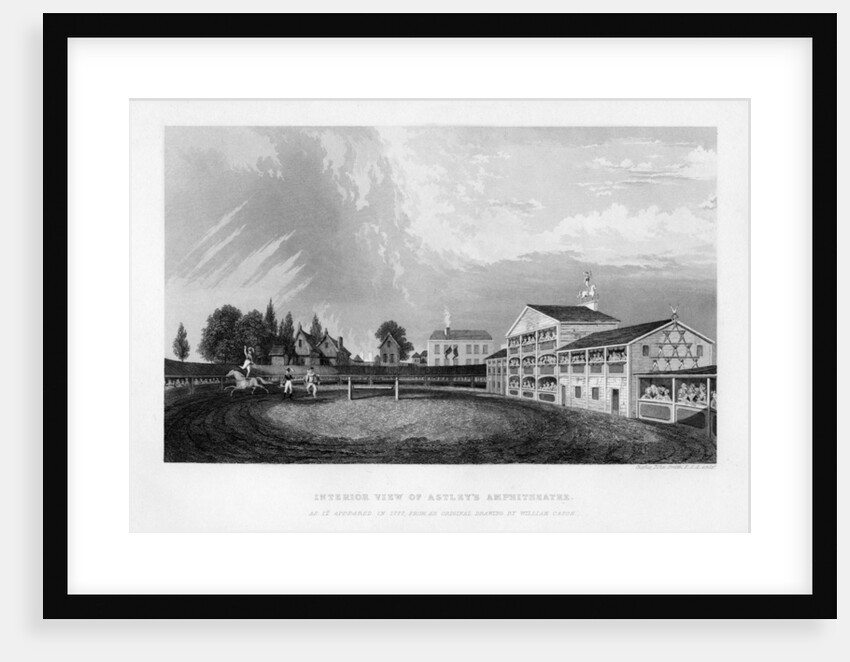 Interior view of Astley's Amphitheatre in London as it appeared in 1777 by William Capon