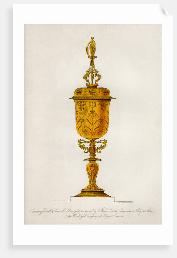 Standing bowl and cover of silver gilt by Robert Blemmell Schnebbelie