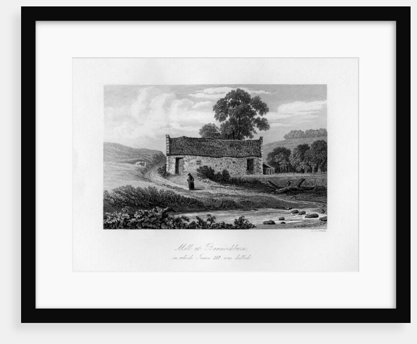 Mill at Bannockburn, in which James III of Scotland was killed in 1488 by C J Smith