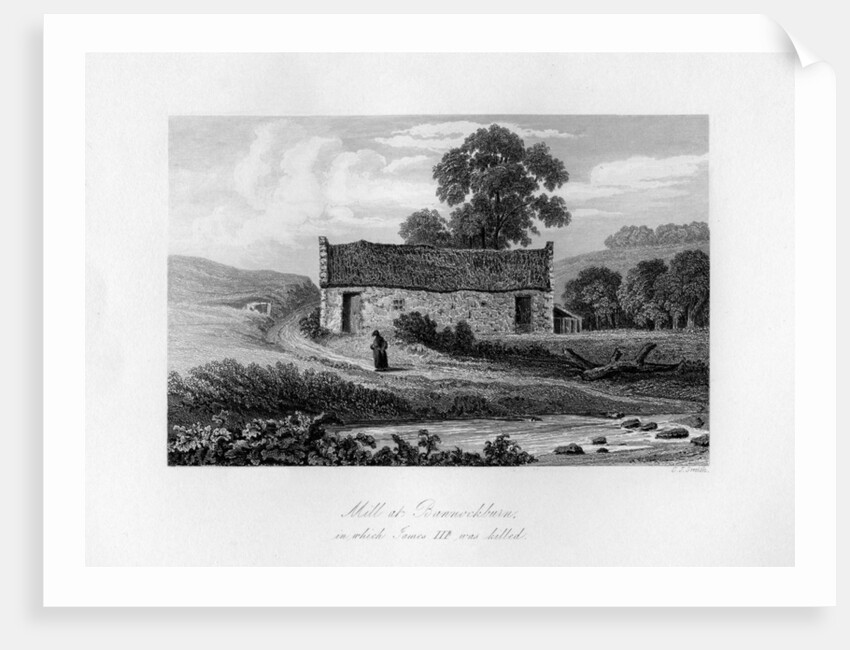 Mill at Bannockburn, in which James III of Scotland was killed in 1488 by C J Smith