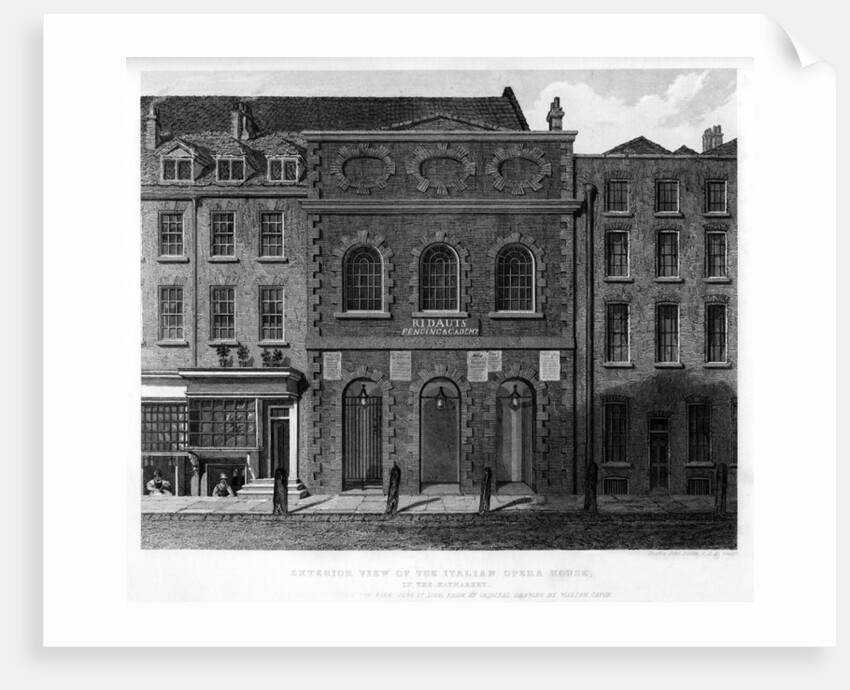 Exterior view of the Italian Opera House, Haymarket by Charles John Smith