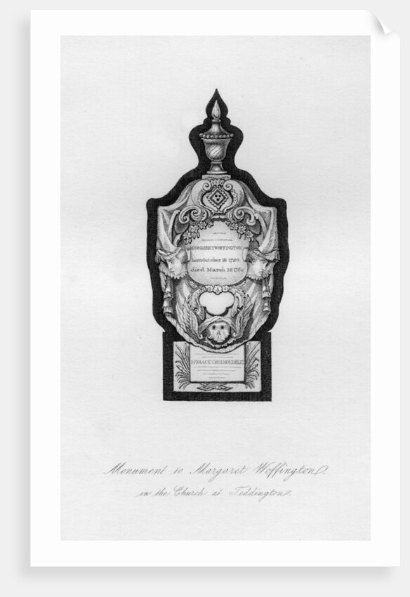 Monument to Margaret Woffington, the actress, at Teddington by Anonymous