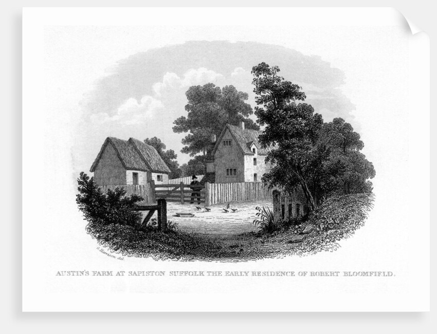 Austin's Farm at Sapiston, Suffolk, the early residence of Robert Bloomfield by G Harrison