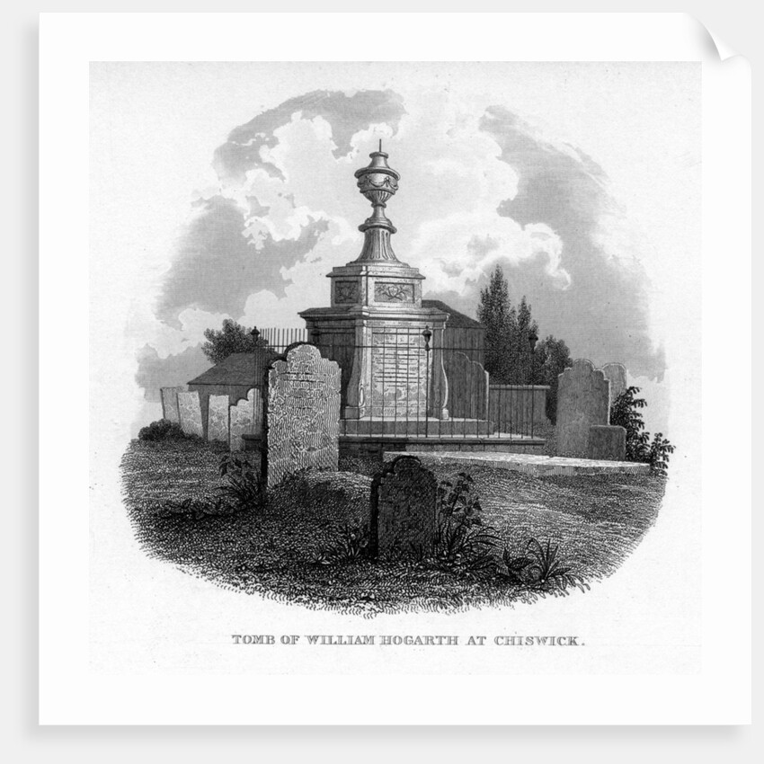 The tomb of William Hogarth at Chiswick by Anonymous