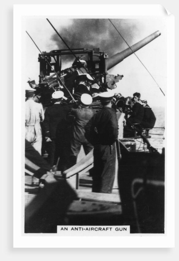 An anti-aircraft gun on board HMS Nelson by Anonymous