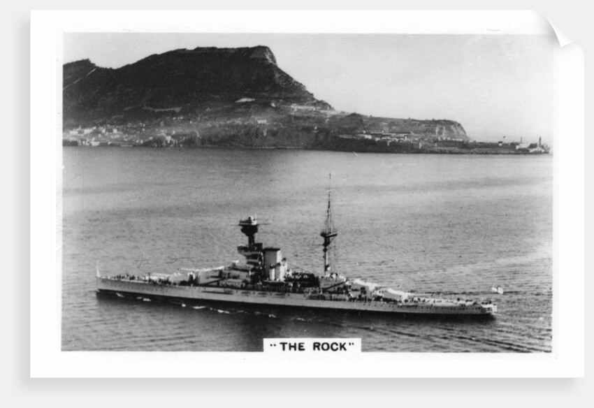 Battleship HMS Revenge off Gilbralter by Anonymous