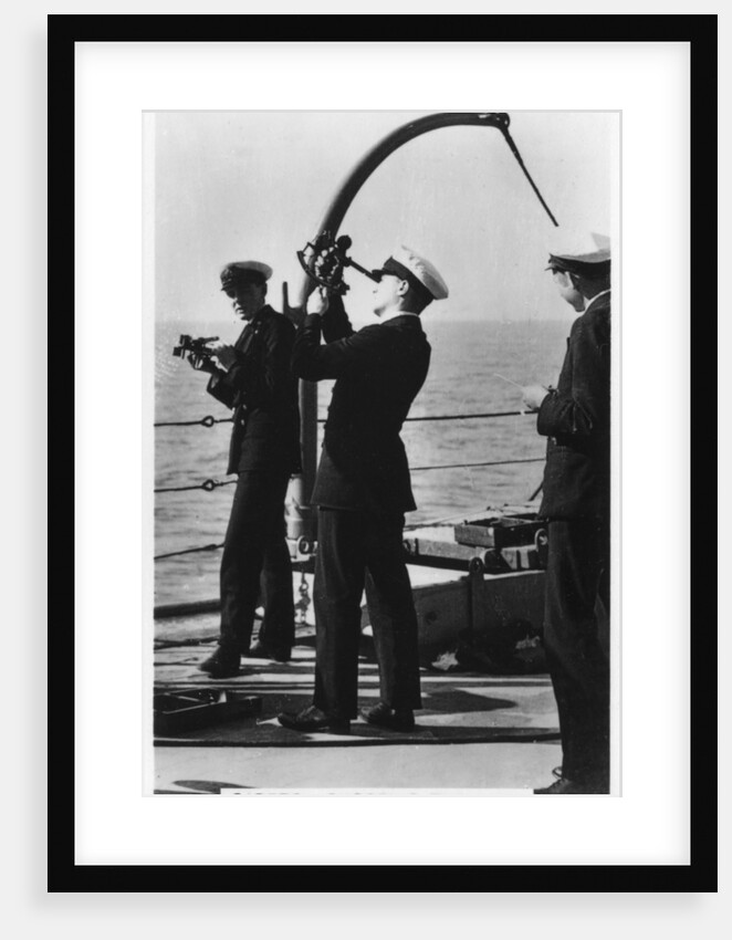 Cadets 'shooting the sun', Royal Navy College by Anonymous