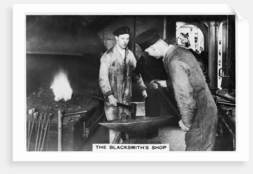 The blacksmith's shop on board the battleship HMS Nelson by Anonymous