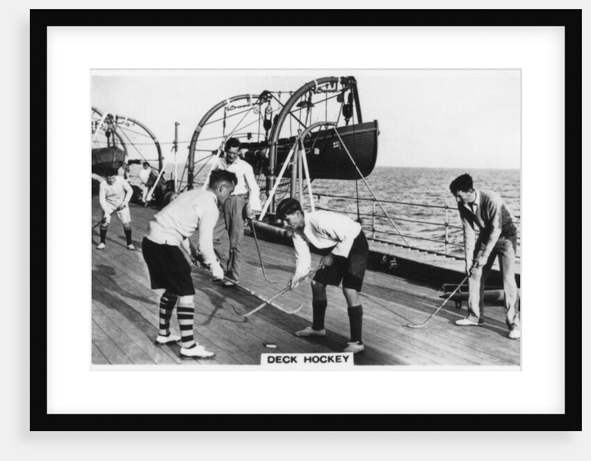 Deck hockey on board the battleship HMS Nelson by Anonymous