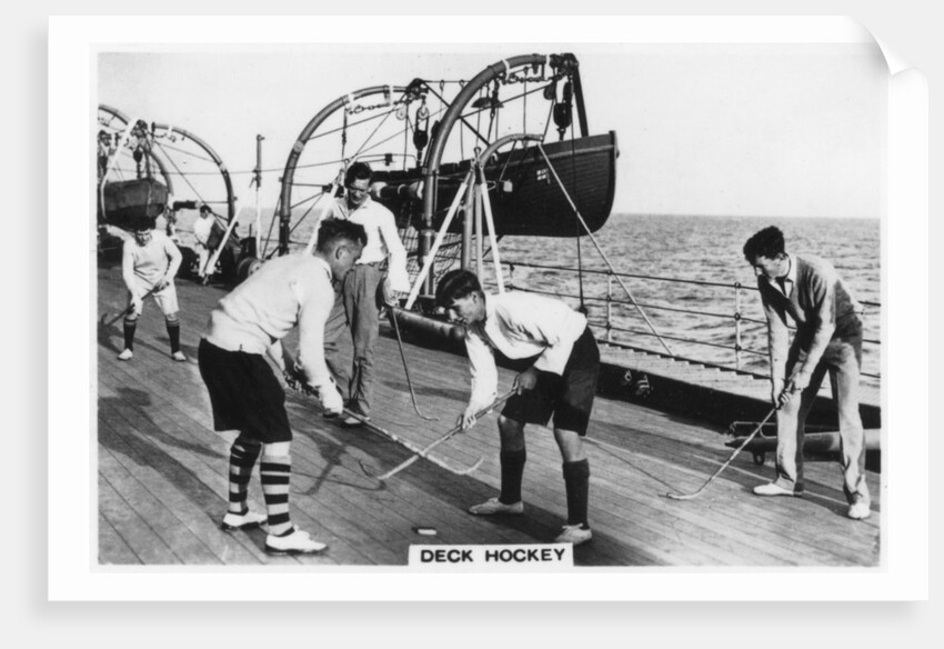 Deck hockey on board the battleship HMS Nelson by Anonymous