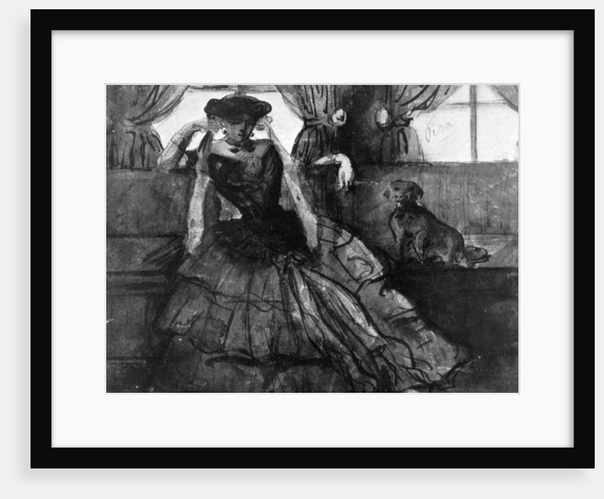 A Lady with her Dog by Constantin Guys