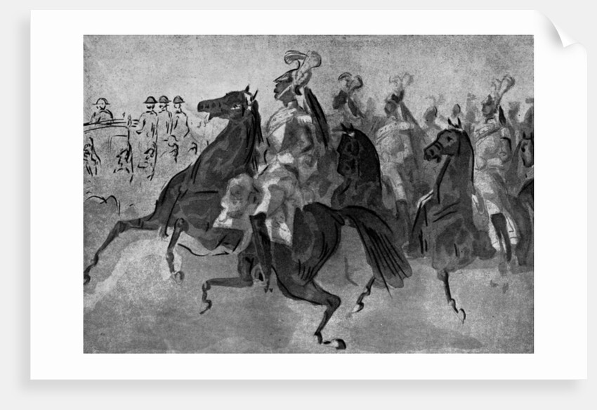 The Escort of Cuirassiers by Constantin Guys