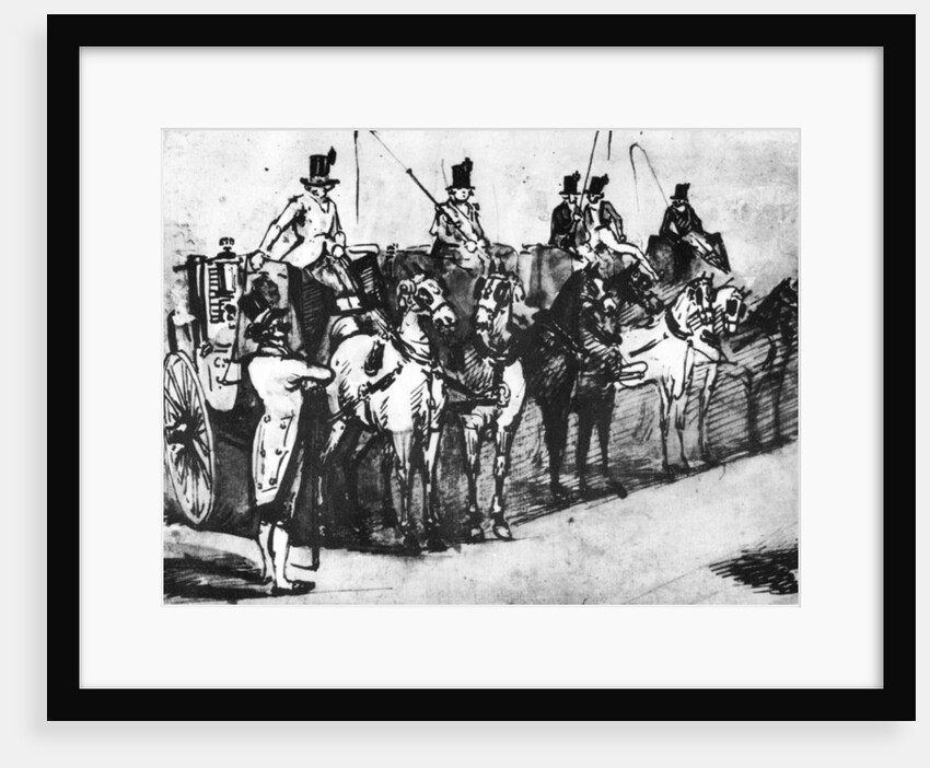 Waiting Carriages by Constantin Guys
