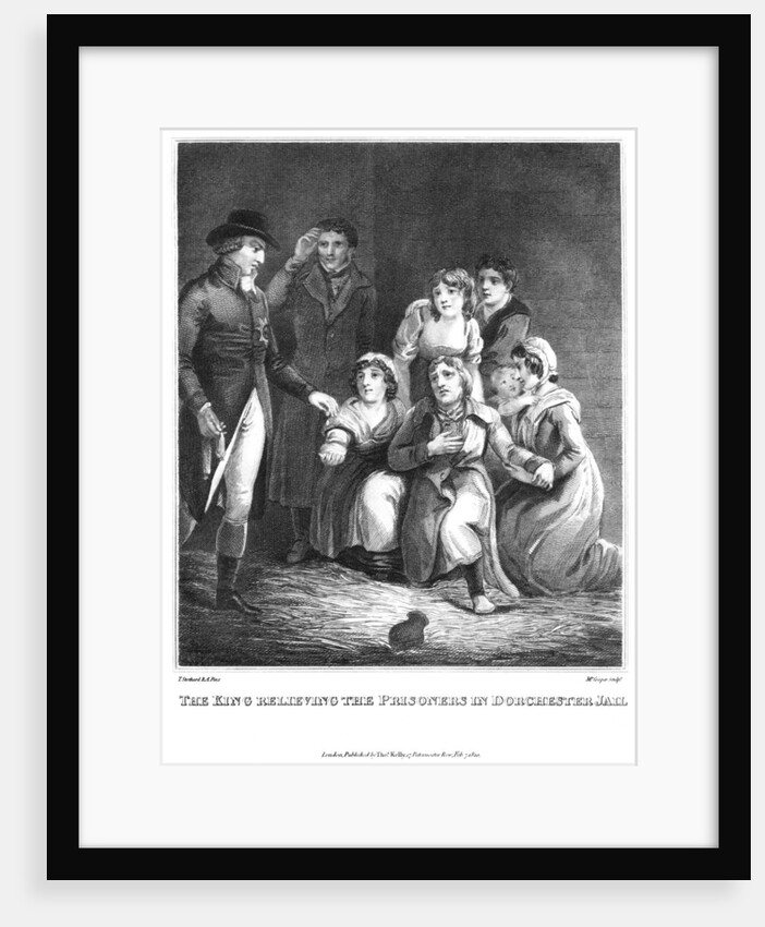 The king relieving the prisoners in Dorchester jail by Cooper