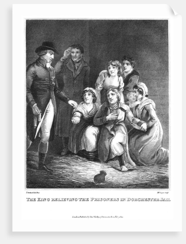 The king relieving the prisoners in Dorchester jail by Cooper