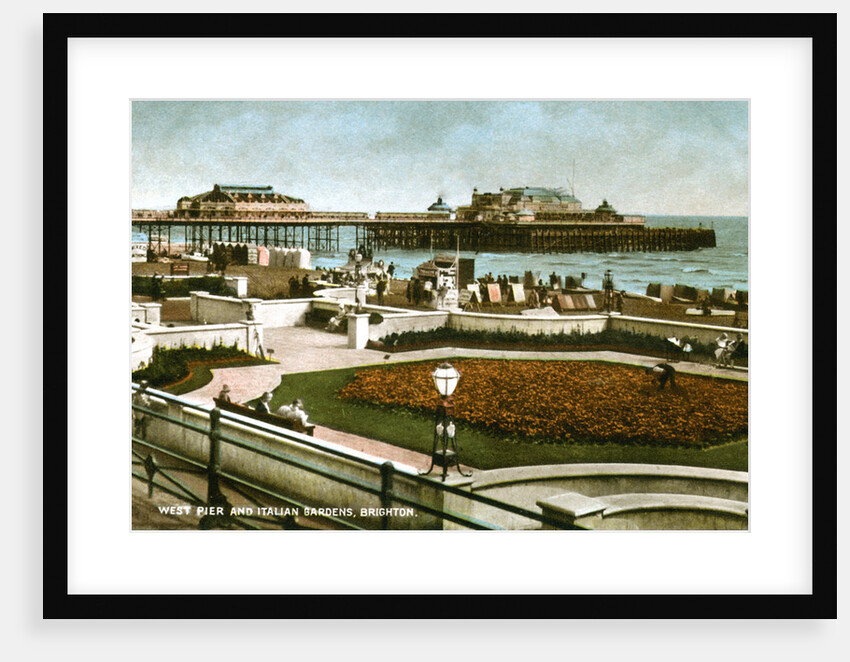 West Pier and Italian Gardens, Brighton, Sussex by Anonymous