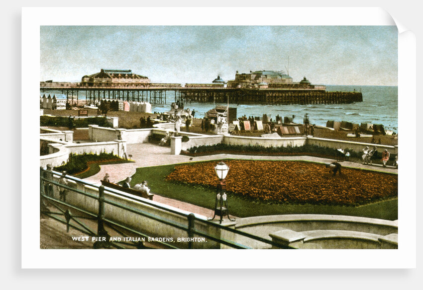 West Pier and Italian Gardens, Brighton, Sussex by Anonymous