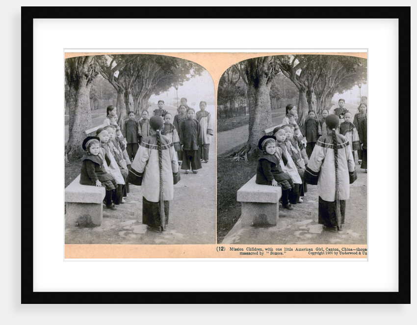 Mission children, with one little American girl, Canton, China by Underwood & Underwood