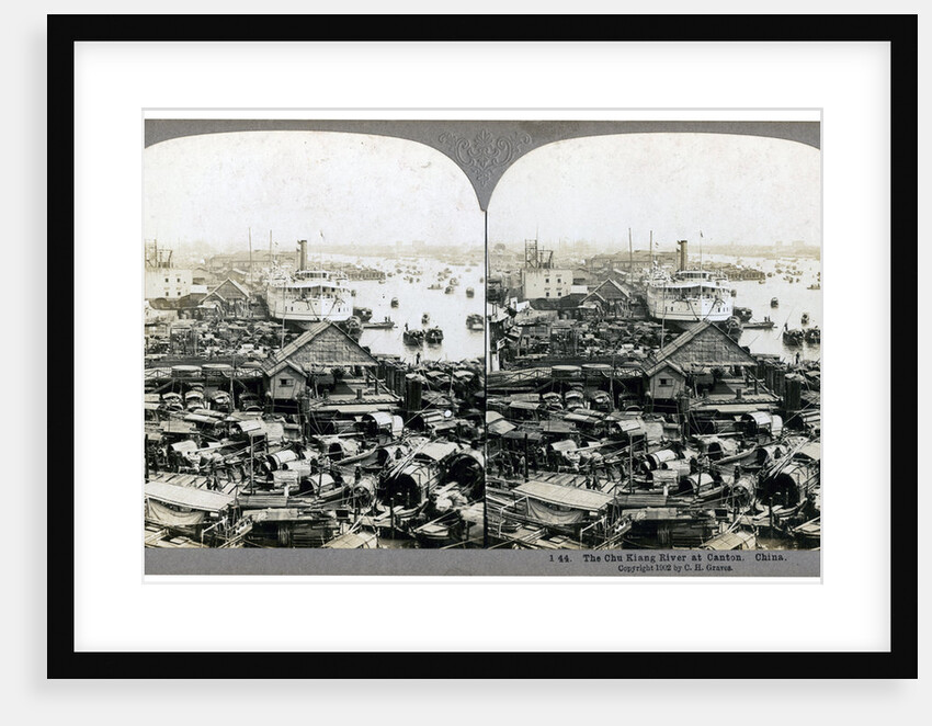 The Pearl River (Zhu Jiang) at Canton (Guangzhou), China by CH Graves