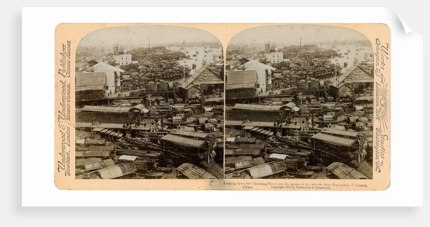 Looking down the Pearl River (Zhu Jiang) at Canton (Guangzhou), China by Underwood & Underwood