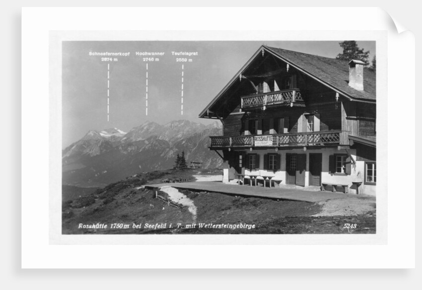 Rosshutte and the Wettersteingebirge mountains, near Seefeld, Austria by Anonymous