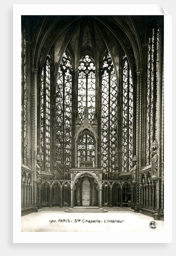 A chapel interior, Paris, France by Anonymous