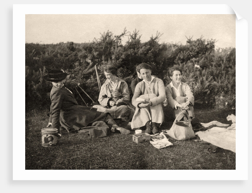 Women enjoying a picnic by Anonymous