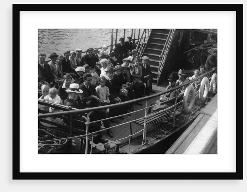 Passengers on board a boat, Bournemouth, Dorset by Anonymous