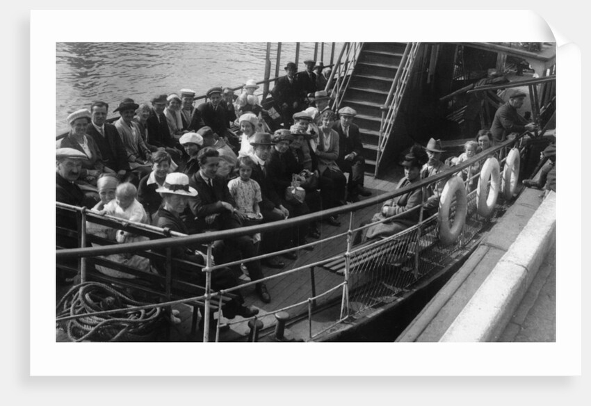 Passengers on board a boat, Bournemouth, Dorset by Anonymous