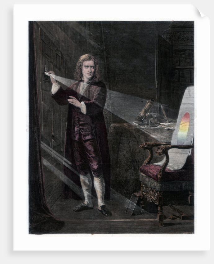 Newton investigating light by William Mouat Loudan