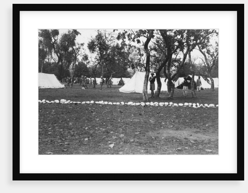 British army encampment by the Yamuna river, India by Anonymous