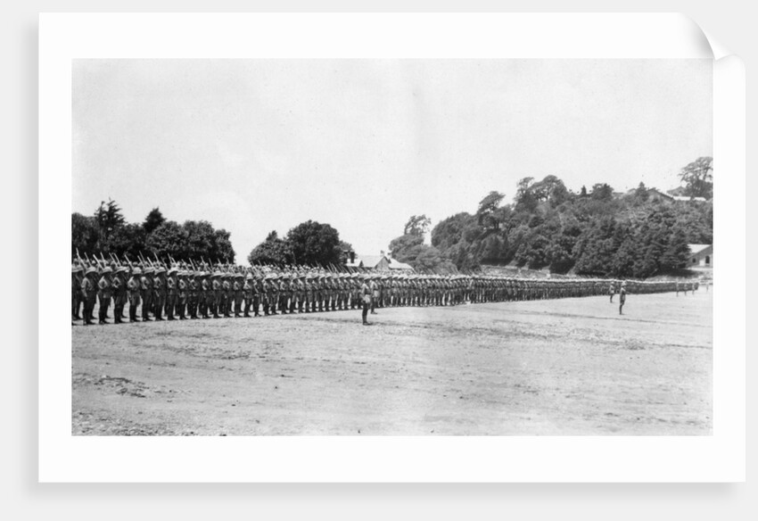 5th Battalion East Surrey regiment on parade, Chakrata by Anonymous