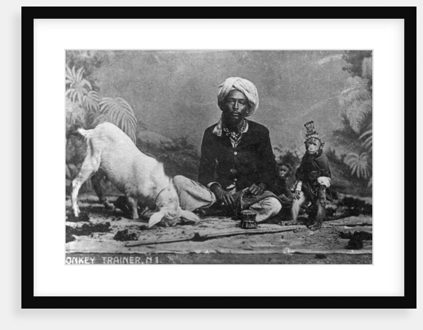 Monkey trainer, India by Anonymous