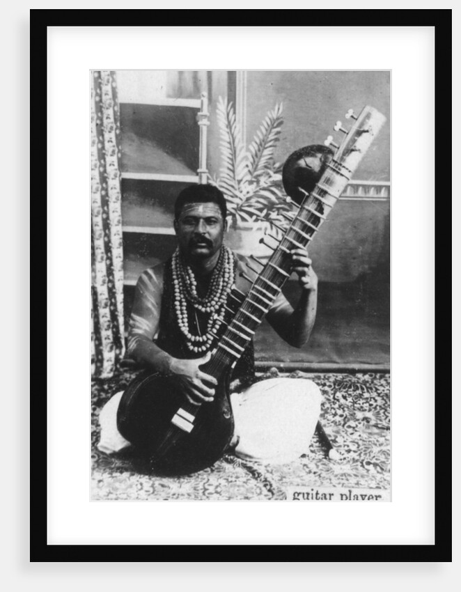 Sitar player, India by Anonymous