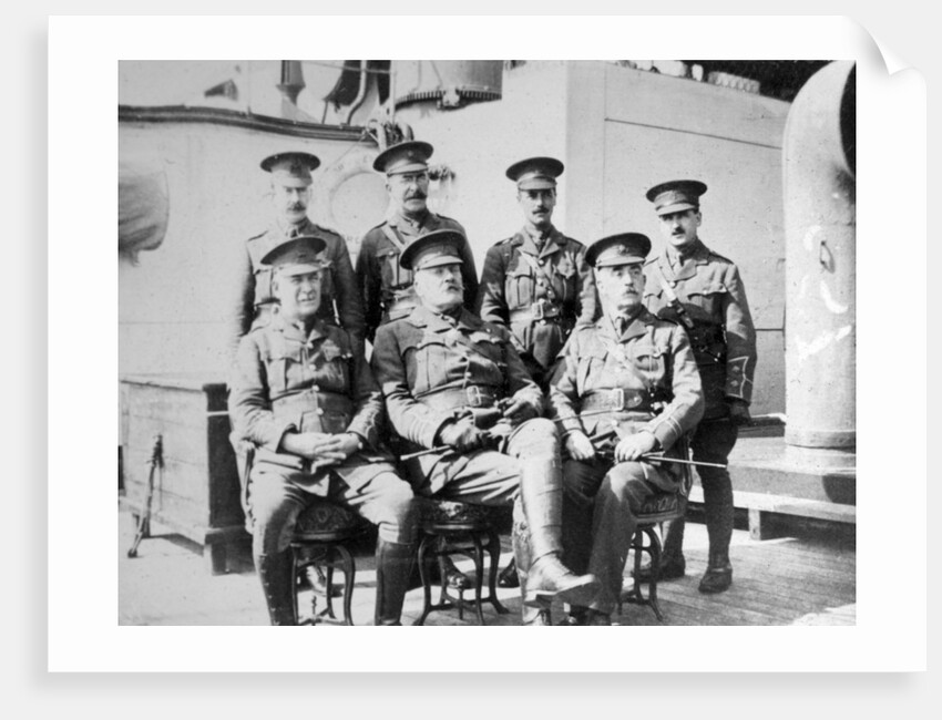 British officers on prison ship 'Royal Edward' moored just off Southend, November 1914 by Anonymous
