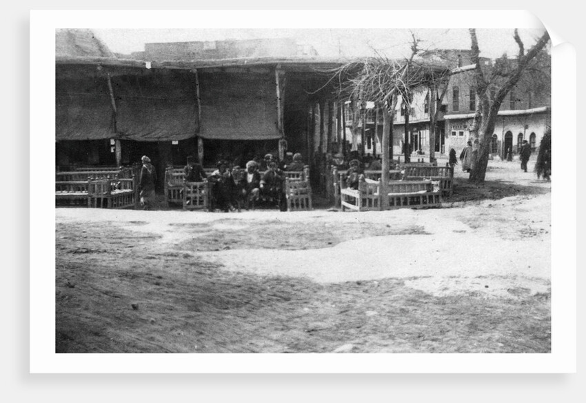 Arab coffee shop, Baghdad, Mesopotamia, WWI by Anonymous
