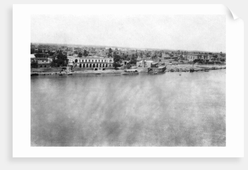 The Tigris River from the 31st British general hospital, Baghdad, Mesopotamia, WWI by Anonymous