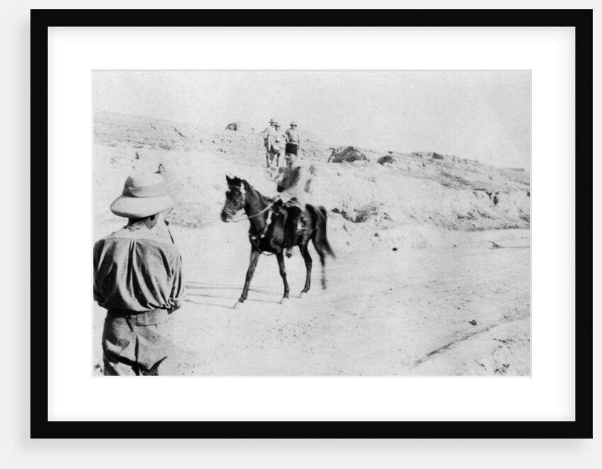 Mounted Turkish officer leaving Mosul, Mesopotamia, WWI by Anonymous