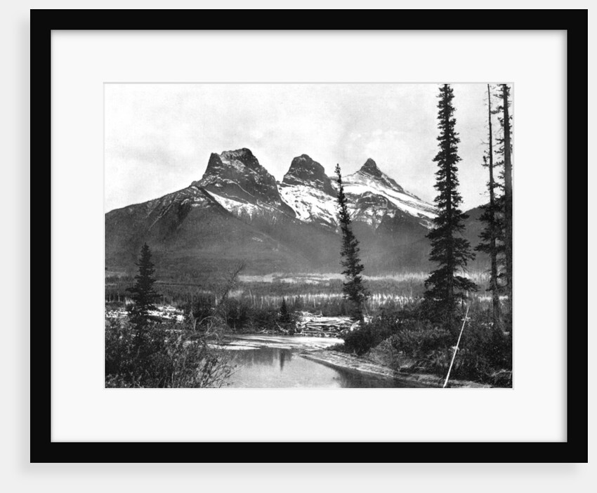 The Three Sisters, Canmore, Canadian Pacific Railway by John L Stoddard
