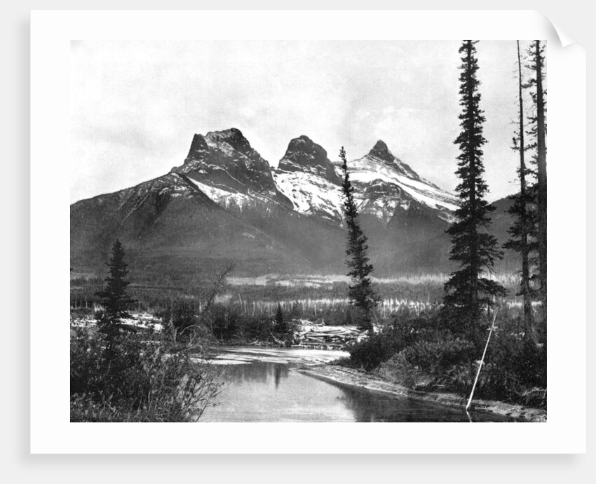 The Three Sisters, Canmore, Canadian Pacific Railway by John L Stoddard